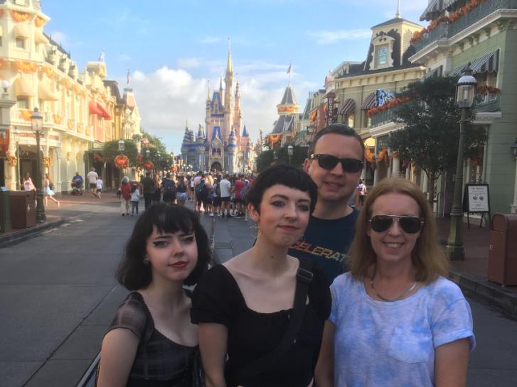 Guest Photo from Claytons on main street: Guests in front of Cinderella Castle at the Magic Kingdom